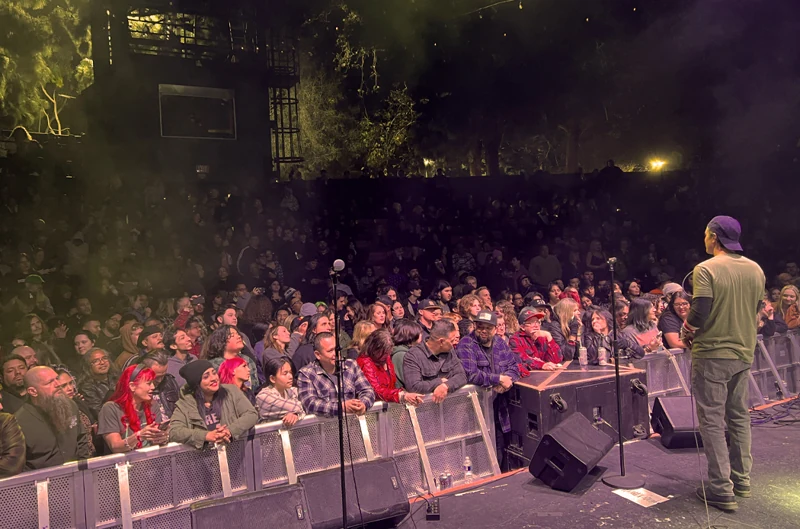 Audience at an outdoor show
